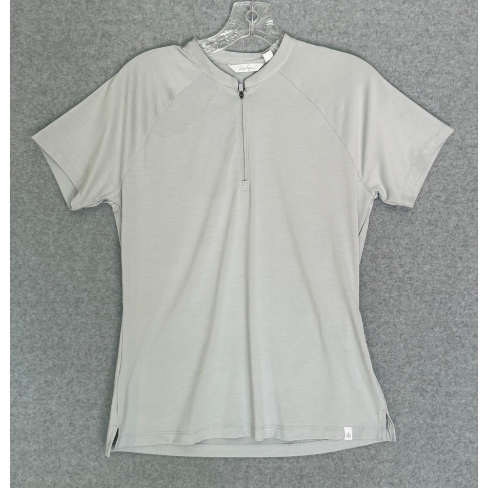NEW Lady Hagen 1/4 Zip Golf Shirt Womens Small Blue Short Sleeve UPF 50+ Wicking